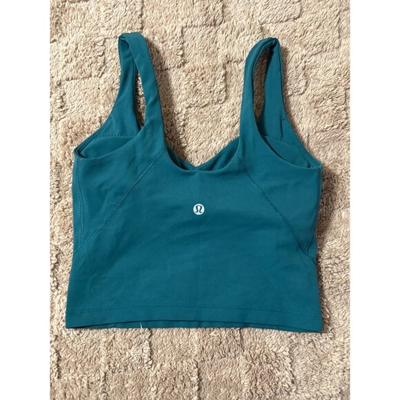 Lululemon Align Tank Top Size 2 Storm Teal Nulu Fabric Soft & Weightless - Picture 3 of 8